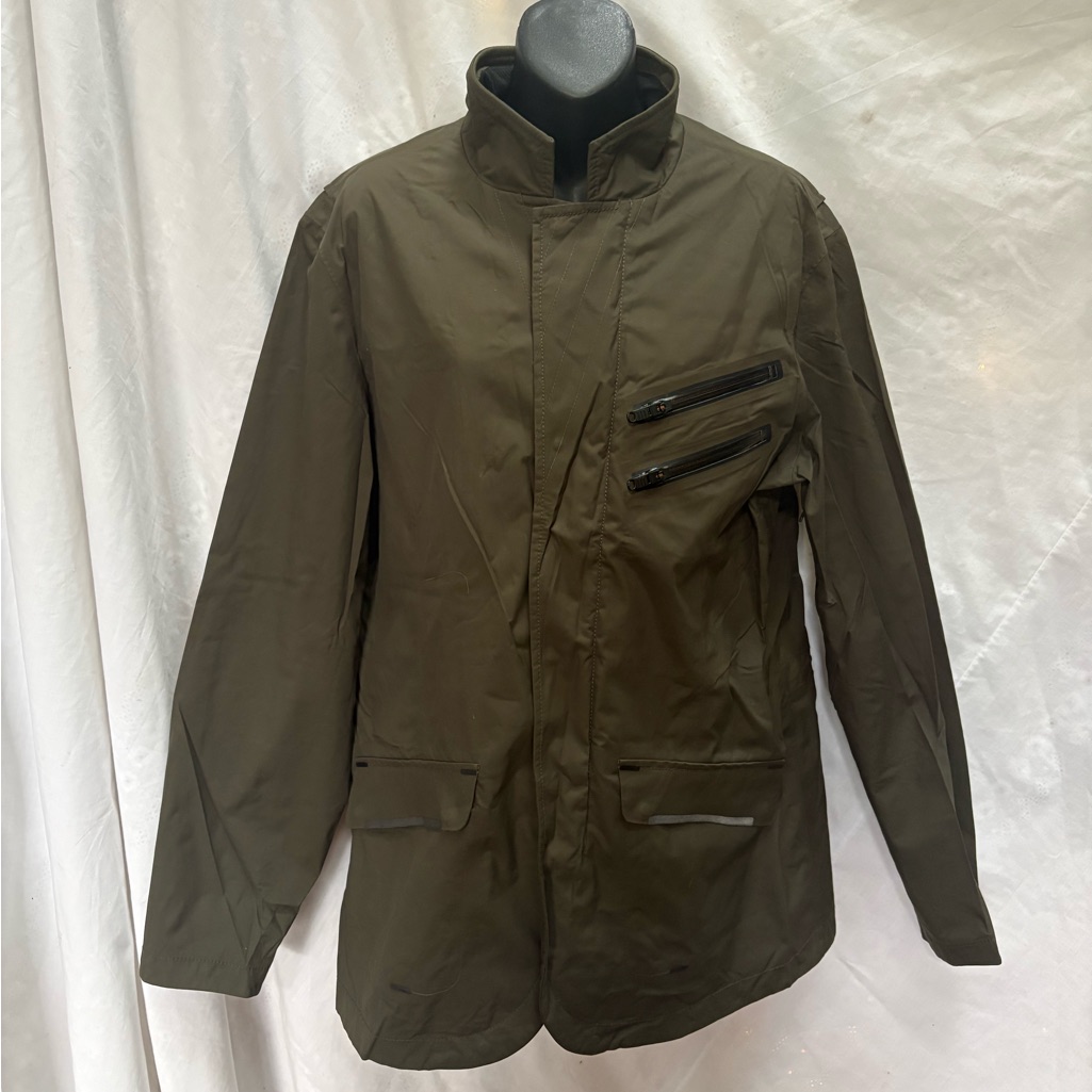 Men's Olive Green Lightweight Zip Pocket Jacket